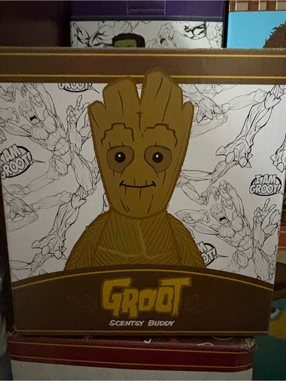 Scentsy Groot Buddy Box - Brown & Gold
